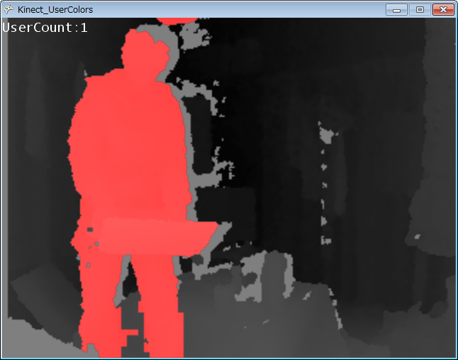 [Kinect SDK][C#][XNA]人を色分けしてシルエット表示する